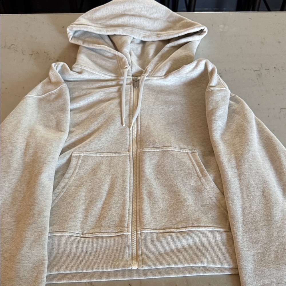 Athleta Gray Zip-Up Hoodie